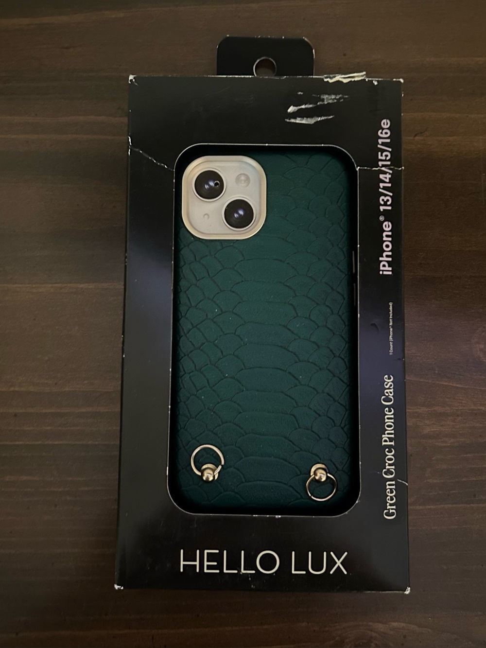 New iphone 13 14 15 16e Green Croc Phone Hello Lux